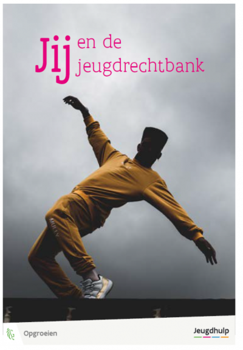 Titel van de brochure met de foto van een jongere